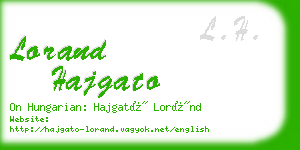 lorand hajgato business card